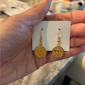 Go For The Gold USA Olympic earrings